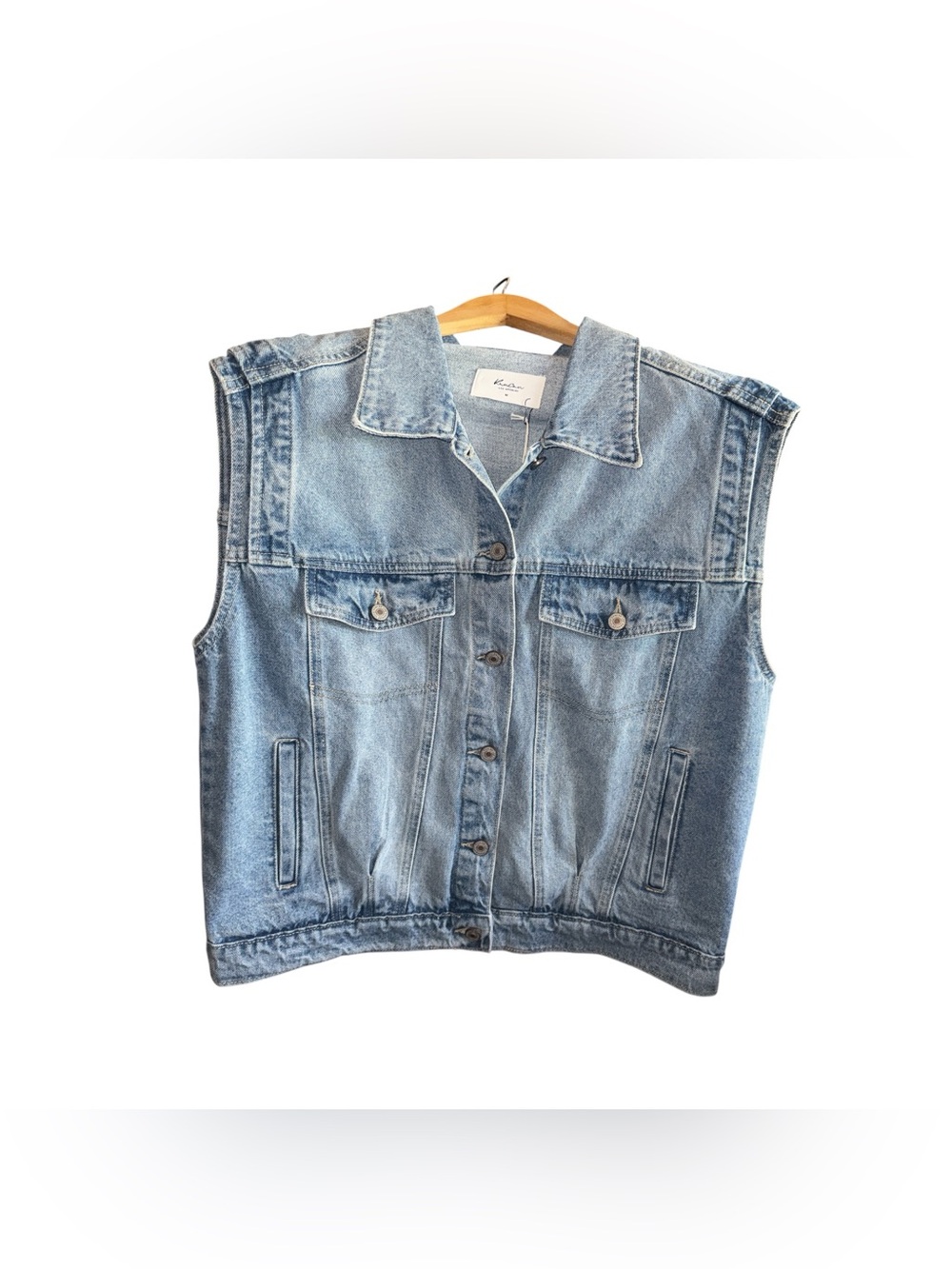Kancan Los Angeles Denim Oversized Sleeveless Jean Jacket Vest NWT Streetwear